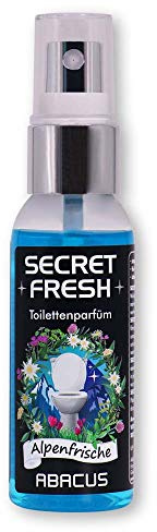 ABACUS® Secret Fresh Toilettenparfüm Alpenfrische, Toiletten Parfüm – verhindert Gerüche & schützt vor peinlichen Situationen – Toiletten Parfum, Secret Fresh Toilettenparfüm 50 ml (4394)