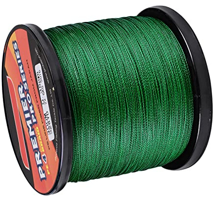 Fil de Pêche PE, Ligne de Pêche Tressée PE pour l'eau de Mer (Green)