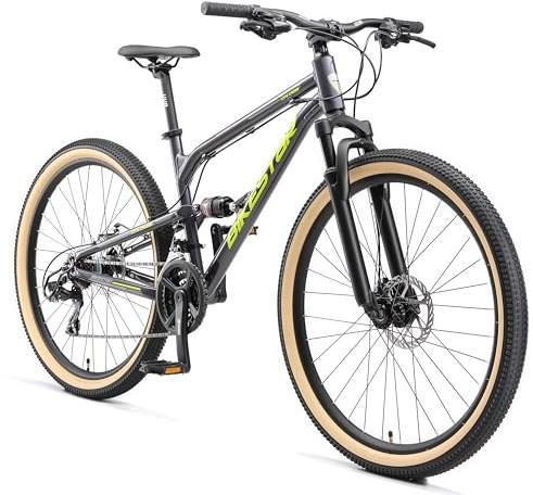 BIKESTAR Bicicleta de montaña de Aluminio Suspensión Doble Completa 27.5 Pulgadas | Cuadro 16.5 Cambio Shimano de 21 velocidades, Freno de Disco, Fully MTB | Negro