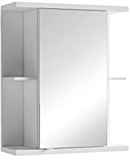 byLIVING Spiegelschrank Nebraska Spiegeltür, viel Stauraum | 1-türiger Spiegelhängeschrank in Mattweiß, B 60, H 70, T 25 cm