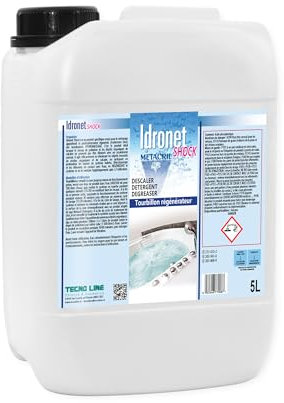 Metacril Idronet Shock, Disincrostante per Vasche Idromassaggio, Trattamento Iniziale, Azione Concentrata - 5 LT
