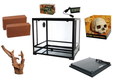 Komplettset: Für Vogelspinnen und Skorpione (60x45x45cm) Terrarium OHNE! Terrarium
