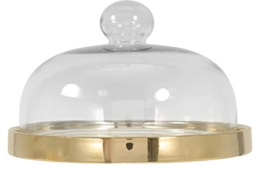 BESTonZON Glass Cloche Dome Cake Tray for Wedding Party Dessert Display Cake Board and Cover Lid for Baking Serving