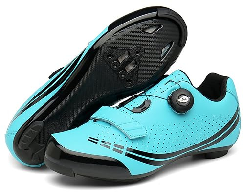 Hixingo Fahrradschuhe Radsportschuhe Herren Damen Einfach Radsportschuhe Rennradschuh, Kompatibel Look SPD SPD-SL, Anti-Skid Atmungsaktiv Unisex Rennrad MTB Radschuhe