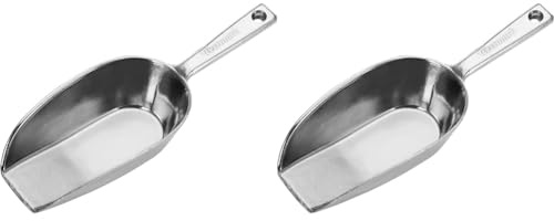 Westmark Abwiege-/Abfüll-/Futter-/Sackschaufel, Füllvolumen: 300 ml (ca. 290 g Mehl), Aluminium, Hygia, Silber, 91512291 (Packung mit 2)
