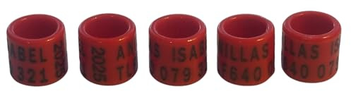 Genérico 25pcs de Anillas Personalizadas para Palomos de 8mm de Plastico (8, Verde)