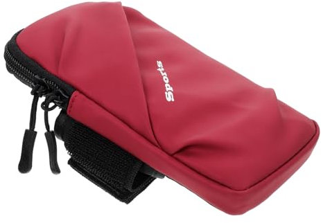 BESTonZON Armtasche Wasserdichter Telefonhalter Armtelefonhalter Zum Laufen Handy-handgelenktasche Stoffarmband Armbinde Sport Oxford-Textil Rot Universal- Handytasche