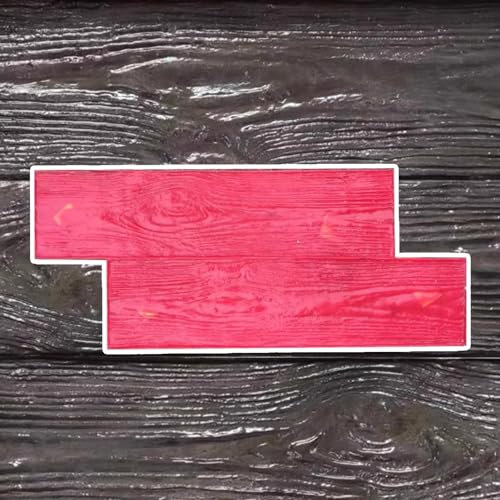 Moldes Hormigón Impreso El Sello de Hormigón Realista Moldea El Tablón de Madera, Estera Inconsútil de La Textura del Piso del Cemento del Poliuretano, Molde para Adoquines Estampado con 2 Asas ( Colo