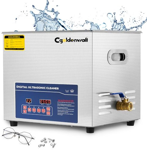 CGOLDENWALL 30L Digital Ultrasonic Cleaner 28/40khz Dual Frequency Degass 600W Powerful Cleaning 20-80℃ Heating&0-30 Min Timer for Jewellery/Watches/Eyeglasses/Metal Parts for Home/Labor/Commercial