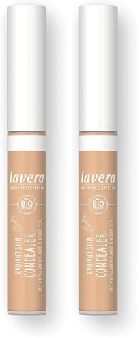 lavera Radiant Skin Concealer - Medium 03 - Nasconde occhiaie e imperfezioni - fino a 8 ore di tenuta - idratante - vegano - cosmetici naturali (1x 5,5 ml) (Confezione da 2)
