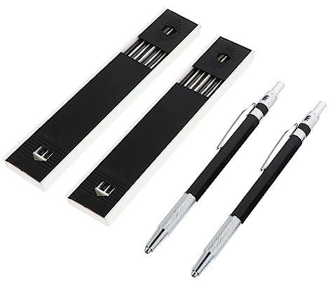 WHAMVOX 2sätze Druckbleistift Automatisch Für Tischler Zeichnen Markieren Mit Taschenclip Und Rutschfestem Griff