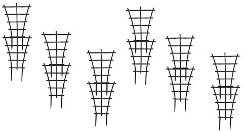 Nvzi 12 enrejados pequeños para plantas de interior, enrejado de plástico para jardín, superpuesto, soporte para plantas en maceta, mini flores trepadoras, verduras, rosas, vides, guisantes, hiedra,