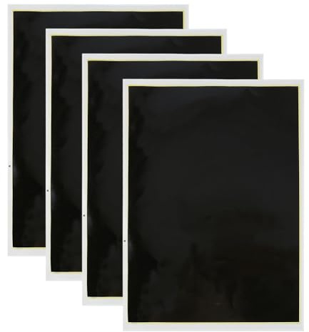 berjalan 4 Pièces Papier de Marquage de Gravure Noir, Papier de Gradation 39x27CM Papier de Mise au Point de Test de Gravure, pour Verre, Métal Céramique