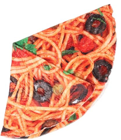 GALPADA Tragbare Decke Aus Korallenfleece Lustige Pizzadecke Als Überwurfdecke Warme Und Weiche Tortilladecke Mit Pizza-Druck Runde Kochdecke Für Freizeit Und Heimdekoration