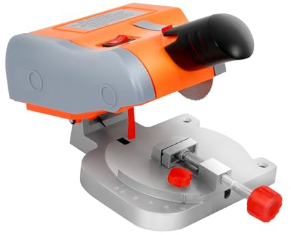 Mini Sierra de mesa doble motor 7800 rpm – Multifunción ajustable 45° para madera y bricolaje – Sierra circular compacta para modelismo y ocio creativo