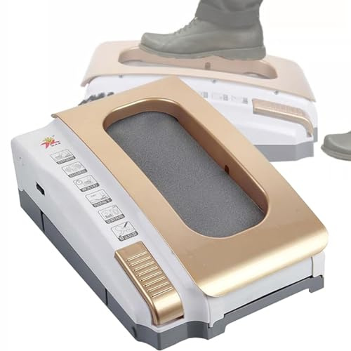 FHRKA Selbstreinigende Schuhsohlenreinigungsmaschine, Wiederaufladbare Automatische Induktion Schuhpolierer, Multifunktions-Schuhputzmaschine (Gold)