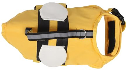 JOINPAYA Giubbotto Salvagente per Cani di Piccola Taglia Maniglia di Sollevamento Tessuto Traspirante e Fibbie Regolabili per Nuoto Piscina e Spiaggia Costume da Bagno Sicurezza
