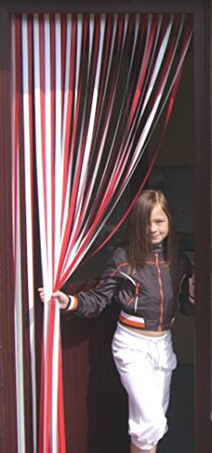 Türvorhang, rot/weiß, Fliegenvorhang