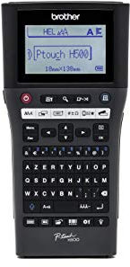 Brother PT-H500, tragbarer und anschließbarer Etikettierer, AZERTY-Tastatur, verwendet TZE-Bänder von 3,5 bis 24 mm Breite, druckt bis zu 7 Textlinien, kompatibel mit PC/Mac, Druckgeschwindigkeit: 30