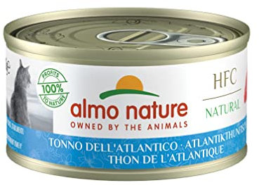 Almo Nature HFC Natural Katzenfutter nass -Atlantikthunfisch 24er Pack (24 x 70g)