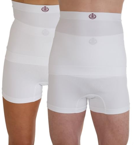 Comfizz 10 Waistband with Silicone Grip | Unisex Belt for Stoma | Bag Cover | Hernia & Kidney Aid | Post-Surgery (XL/2XL,White)
