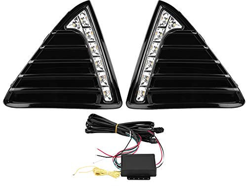 Wallfire LED Daytime Running Lights, 1 Pair Car Daytime Running Lights Turn Signal Dual Model Front Lower Bumper Driving DRL LED Lights for Ford Focus MK3 2012 2013 2014