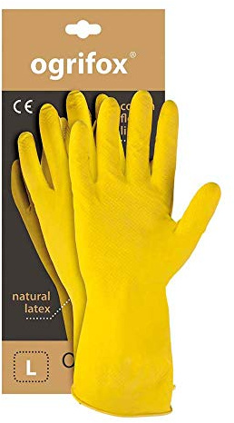 Ogrifox OX-FLOX_M Latexhandschuhe, Schutzhandschuhe, Gummihandschuhe, Ox.11.310, Gelb, M Größe, 240 Paar