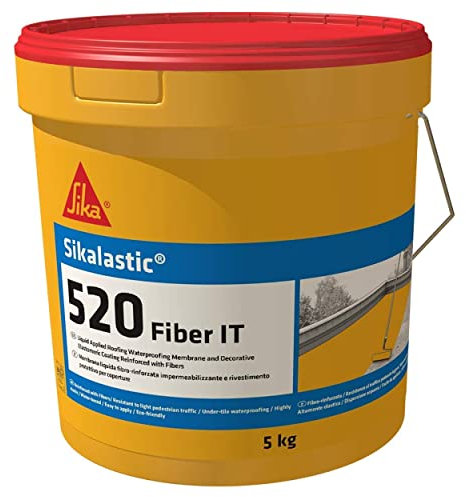 SIKA Membrana Fibrorinforzata Impermeabilizzante Elastica, Rosso, Membrana Fibrosa 5 kg