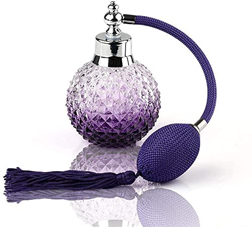 GIVBRO Crystal Art Parfümzerstäuber, Vintage-Stil, nachfüllbar, lang, Violett, 100 ml, 1 Stück