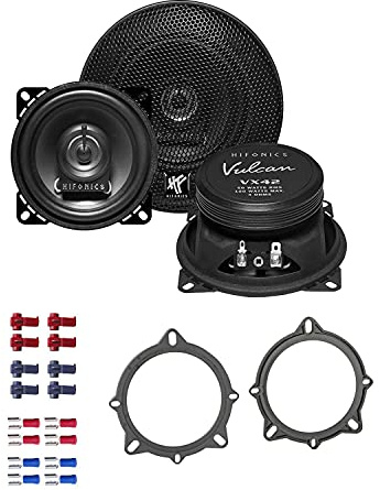 Hifonics Auto Lautsprecher Boxen VX42 200 Watt 10cm 2 Wege Koax passend für BMW 5er E60 E61 2006-2010 Türen vorne