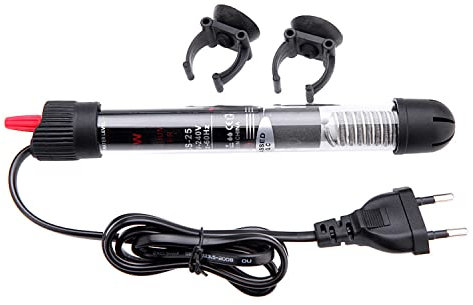 GERUI Aquarium Heizung 60l,220V-240V, mit Temperaturanzeige Heizstab Aquarium für Fischtanks und Aquarium,Drahtlänge 80cm (50W)