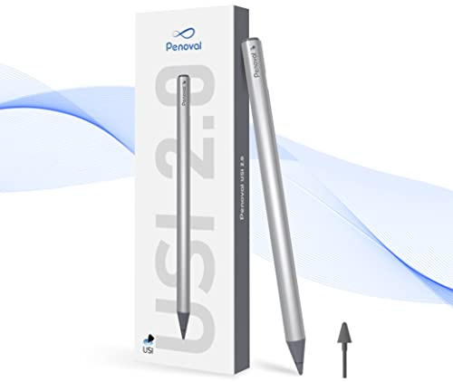 Penoval USI2.0 Stylus Pen for Some Chromebook Model, 4096 Levels Pressure for Lenovo chromebook Duet, ASUS chromebook C436, HP chromebook X360 12b, HP chromebook X360 14b Google Pixel Tablet, USI2.0