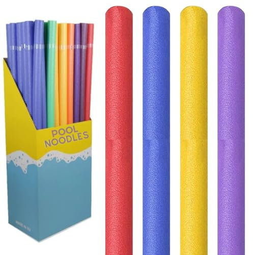 LND Gifts - Set of 2 Pool Noodles, Foam Swimming Noodle Float for Children and Adults, Strong and Flexible Swimming aid Essential for Confidence in the Pool