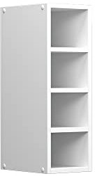 Vicco Hängeschrank R-Line, Wandhängeschrank, Weiß/Weiß, 20 cm mit offenen Regalen