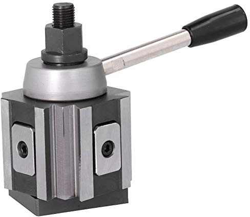 AXA Lathe Tool Post Holder, Piston Type Replacement for 6 to 12in Lathes CNC Machining High Carbon Steel 250 100 with Holder and