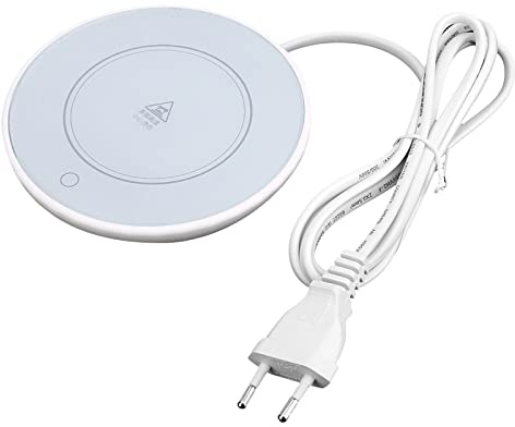 Kaffeewärmer, Elektrischer Tassenwärmer, weiß für Zuhause für Büro, Hält Kaffee Warm, Hält Tee Warm (EU-Stecker 220 V)