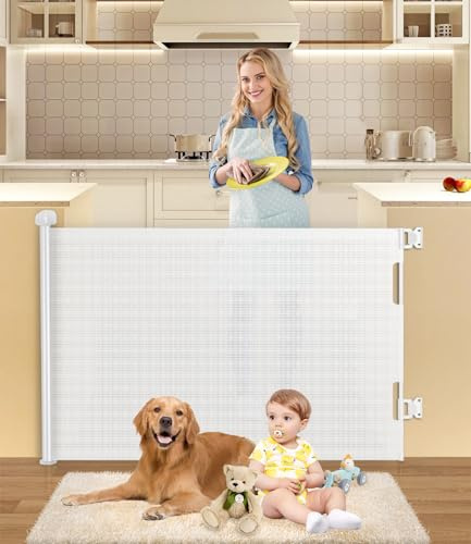 Treppenschutzgitter Türschutzgitter Ausziehbar 0-140 cm,kindersicheres Treppengitter für Babys & Haustiere,Kinderschutzgitter Absperrgitter für Treppen/Türen/Innen & Außen