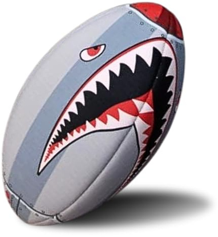 RUGBIER – Mini Balón de Rugby para Niños y Niñas T2 – Iniciación y Entrenamiento - Balón Promocional - Regalo Rugby - Modelo Shark