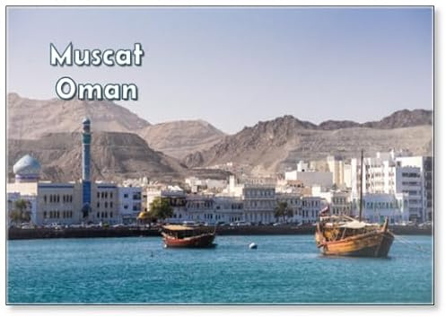 Kühlschrankmagnet Daus Im Hafen Von Muscat Oman