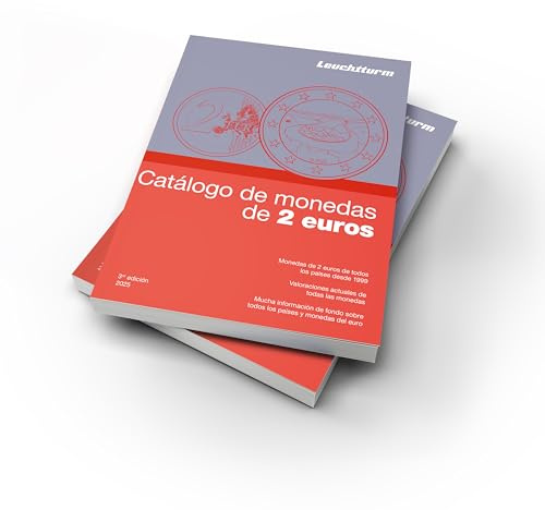 Leuchtturm 372915 Catálogo de 2 Euros 2025 con Ilustraciones e información sobre Todas Las Monedas de Dos Euros en circulación - Español