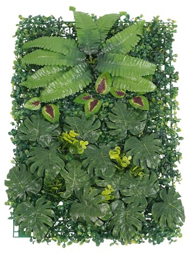 RjcdOPL - Juego de 6 paneles vegetales artificiales para pared, 60 x 40 cm, decoración para jardines, balcones, pasillos, fondos