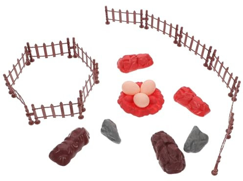 HOMOCONO 22pcs Simulation Model Toys for Japanese Garden Mini Sandbox Desk Garden Border Fence Mini Picket Fence Wooden Fence Small Picket