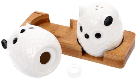 CHICAMPERA 2piezas Saleros y Pimenteros De Cerámica Recipiente Multiusos Para Especias y Azúcar Decorativo Para Cocina y Cafetería