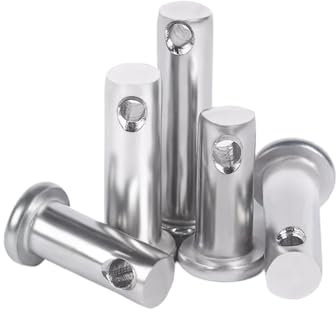 MAYyhem 1/2/5/10 Pezzi Perno di ASSE in Acciaio Inossidabile 304 a Testa Piatta Perno cilindrico con Tassello Forato(10mm,M3)