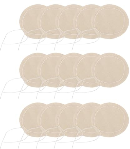 LOPUNER Lot de 20 Filtres à Café en Tissu Rond Beige Coton Naturel Compatibles Cafetières Siphon Filtre à Café Réutilisable Cuisine Bureau Outil Pratique pour Infusion