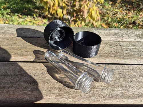 LogbuchBox Geocaching gömställe stolplock – perfekt passform och vattentät, inklusive tätningsringar och petlingar (svart, 61 mm)