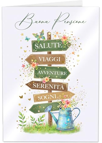 Joli Coon Biglietto auguri pensione STARDUST - Biglietto auguri pensione premium con busta e autentico sigillo in cera - 17 x 11,5 cm