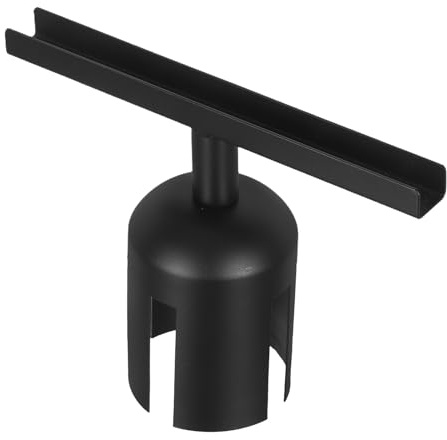 INOOMP Metal Stanchion Sign Holder Bracket Stainless Steel Fixed Sign Clip Holder for Queue Management and Retail Display with 1 Meter Barrier Stand Accessory