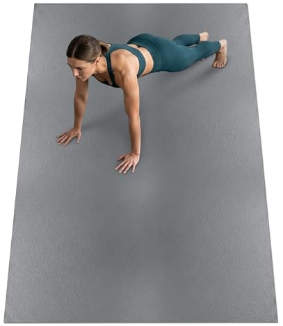 NEOLYMP Yogamatte XXL 213x152 cm – Bodenschutzmatte Fitnessgerät 8mm – Sportmatte Fitnessmatte rutschfest – Trainingsmatte dick als Gymnastikmatte (213 x 152 cm | Schwarz)