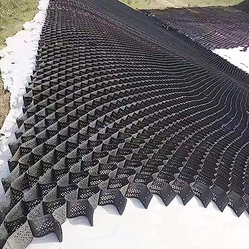 Geogriglia per vialetti, griglia di Ghiaia, stabilizzatore di Terreno Resistente per parcheggi Esterni, vialetti da Giardino, pavimentazione in Ghiaia da 2/3/4/6/7/9/10 m, carico d